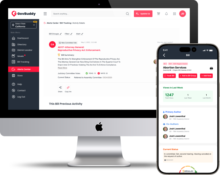 GovBuddy Approach tracking focus interface