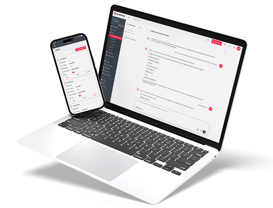 GovBuddy Approach desktop and mobile interface